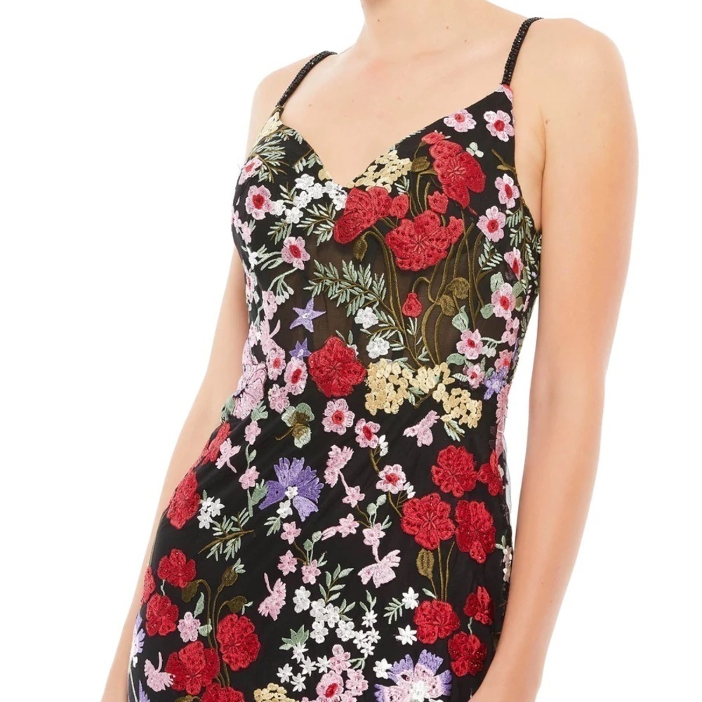 Mac Duggal 67473 NWT FLORAL EMBROIDERED LACE SWEETHEART GOWN - Picture 4 of 9